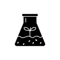 laboratorio suelo planta vector icono