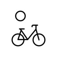 Bicycle, sun vector icon