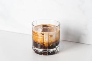 White Russian Coffee in glass photo