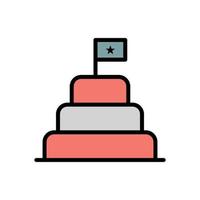 Cake USA flag vector icon