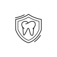 Caries defense tooth vector icon