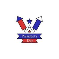 President day firework vector icon