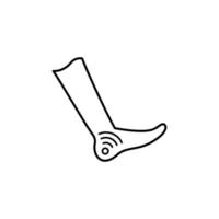 Leg pain joint vector icon