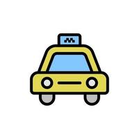 Taxi, car vector icon