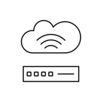 Cloud computing, wifi, SEO vector icon