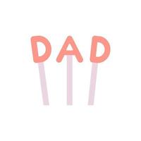 DAD, sticks vector icon