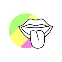 Lips tongue vector icon