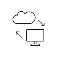 Responsive, cloud, SEO vector icon