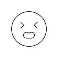 Disgusted, emotions vector icon