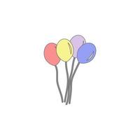 Christmas balloons colored vector icon