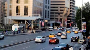 Car traffic time lapse video