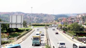 Zeitraffer Stadt der Verkehr mit Gebäude video