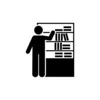 Library, student, book vector icon