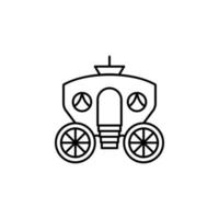 Carriage, fairy tale vector icon