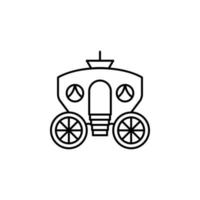 Carriage, fairy tale vector icon