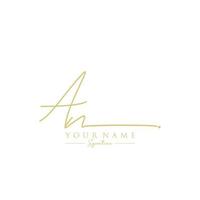 Letter AN Signature Logo Template Vector