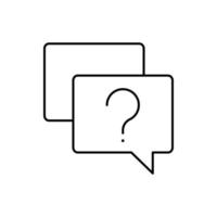 Chat, question mark, SEO vector icon