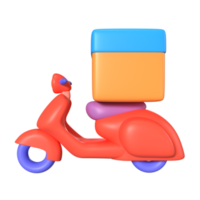 motorfiets koerier 3d illustratie icoon png