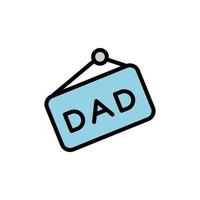 DAD, sign vector icon