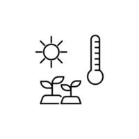 Smart farm, temperature vector icon