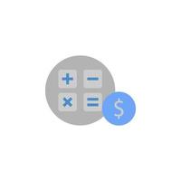 negocio, cálculo, calculadora Finanzas dos color azul y gris vector icono