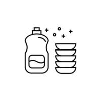 Liquid soap washing vector icon