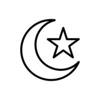 Moon star Ramadan vector icon