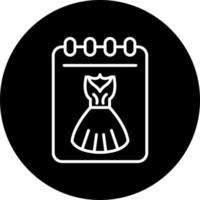 Dress Sketch Vector Icon Style