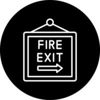 Fire Exit Vector Icon Style