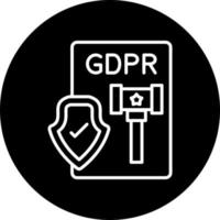 gdpr demanda judicial vector icono estilo