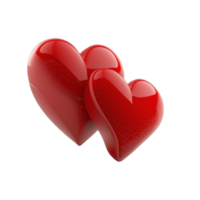 Valentines Day 3d Stereo Love Red Hearts png