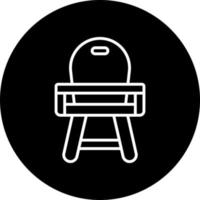 Baby Chair Vector Icon Style