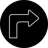 Turn Right Vector Icon Style