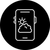Mobile Weather Vector Icon Style