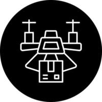 Drone Delivery Vector Icon Style