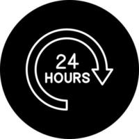 24 Hours Vector Icon Style