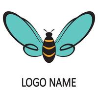 bee logo illustrations design icon vector