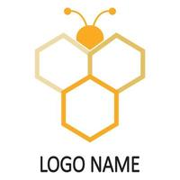 icono de diseño de ilustraciones de logotipo de abeja vector