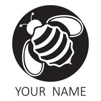 icono de diseño de ilustraciones de logotipo de abeja vector