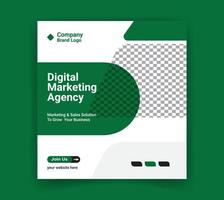 Digital marketing agency and  social media post and instagram post template Free Vector