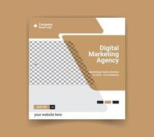 Digital marketing agency and  social media post and instagram post template Free Vector