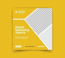 Digital marketing agency and  social media post and instagram post template Free Vector