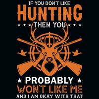 Hunting graphics tshirt design vector