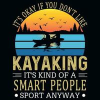 Kayaking graphics tshirt design vector