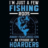 Fishing graphics tshirt design vector