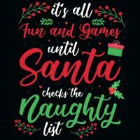 Christmas typography tshirt design vector