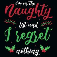 Christmas typography tshirt design vector