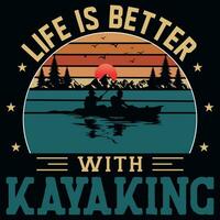 Kayaking graphics tshirt design vector
