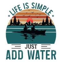 Kayaking graphics tshirt design vector