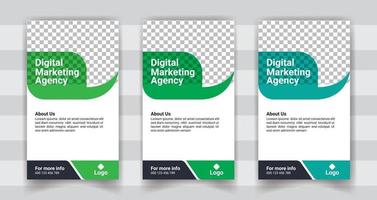 Digital marketing instasgram stories banner template design free vector